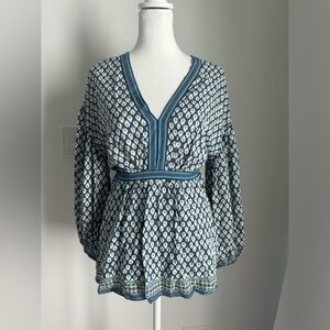 Max Studio Women’s Small Drop Shoulder Tie Waist Top Blouse NEW Resortwear